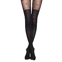 Conte Tights with Stocking Imitation Stars Patterned Opaque Pantyhose Starlight 50 Den