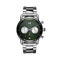 MVMT Blacktop II Analog Watch - Vintage Chronograph Watch for Men - Water-Resistant Watch 5 ATM/50 Meters - Premium Minimalist Men’s Watch - Stainless Steel - Interchangeable Bands - 42mm & 47mm