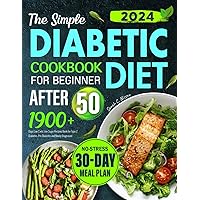 The Simple Diabetic Diet Cookbook After 50 for Beginners: 1900+ Days Low Carb, Low Sugar Recipes Book for Type 2 Diabetes, Pre-Diabetes and Newly Diagnosed | No-Stress 30-Days Meal Plan