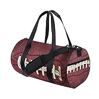 American Football Lace Duffel Bag,Canvas Travel Bag for Gym Sports and Overnight
