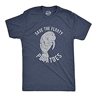 Mens Save The Floaty Potatoes Tshirt Funny Manatee Conservation Tee