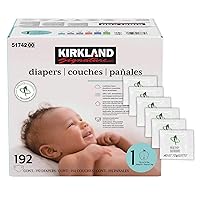 Diapers Size 1 (Up to 14 Pounds) 192 Count W/ Exclusive Health and Outdoors Wipes