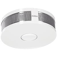 Gira Dual Q DIN14604 smoke detector that can be networked via radio and wire, pure white, 233602