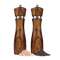 [Upgraded Larger Capacity] Sangcon Gravity Electric Salt and Pepper Grinder Set - USB Rechargeable with Dual Charging Base - Automatic One Hand