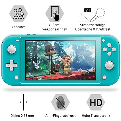 daydayup [4 Pack] Hestia Goods Tempered Glass Screen Protector Compatible with Nintendo switch lite - Transparent HD Clear Anti-Scratch Screen Protector for Nintendo Switch lite