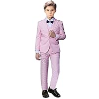 Boys Suit 3 Pieces Blazer Vest Pants Set Tuxedos Slim Fit Suits Formal Party Jacket