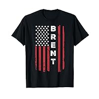 Brent USA Flag American Flag Patriotic T-Shirt
