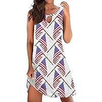 Summer Sundresses for Women 2024 Maxi,Independence Day for Women's 4 of July Printed Boho for Women Casual Summ