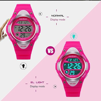 cofuo Boys Girls Sport Digital Watch, Kids Outdoor Waterproof Electronic Watches with LED Alarm Stopwatch