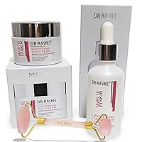 Fade Dark Spots Face Serum and Dr Rashel Fade Dark Spots Day Cream Bundle Pack + 1 Jade Pink Rose Roller Face Massager