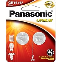 Panasonic CR1616 3.0 Volt Long Lasting Lithium Coin Cell Batteries in Child Resistant, Standards Based Packaging, 2-Battery Pack