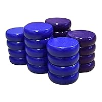 26 Blue and Purple Crokinole Discs - Full Set (Large – 1 1/4 Inch Diameter (3.2cm))