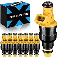 Upgraded 0280150943 Fuel Injectors Fit For:-Ford For:-Lincoln For:-Mercury Vehicles, F150, F250, F350, E350, E250, For:-Mustang Bronco Navigator - 4.6L 5.0L 5.4L 5.8L (8 Pcs)