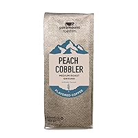 Peach Cobbler Flavored Ground Coffee by Paramount Roasters, 1-12oz bag, Medium Roast (Paramount Coffee Company)
