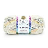 Lion Brand Yarn 24/7 Cotton Dk Yarn, 1 Pack, Seaglass