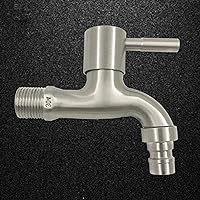 Faucet Garden Faucet Extra Long Faucet Solid Brass Outdoor Washing Machine Faucet Chrome-Plated Standard G1/2 Thread