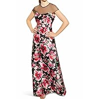 Adrianna Papell Women's Floral Mikado Gown