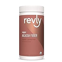 Amazon Brand - Revly Organic Acacia Fiber Powder, Supports Digestive Health, Unflavoured, 12 Ounce, 52 Count, Vegan