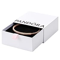 Pandora I-D Pavé Bangle - Bracelet for Women - Features Cubic Zirconia - Gift for Her, With Gift Box