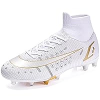 Men's Soccer Cleats Football Shoes High-Tops Non-Slip Spikes Indoor Outdoor Firm Ground Turf Sports Athletic Combat Boots