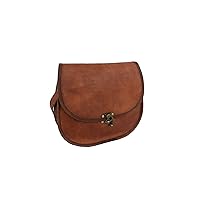 Leather Castle Vintage Crossbody Messenger Bag Women Satchel Handbag Purse (Small - 9x7 Inch)