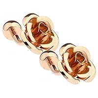 3D English Rose Gold Wedding post back Cuff Links Mens Gift By CUFFLINKS.DIRECT
