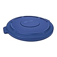 Rubbermaid Commercial Products Brute Trash Can Dome Lid, Blue, 44-Gallon, Compatible with The Rubbermaid Heavy Duty 44-Gallon Garbage Bins