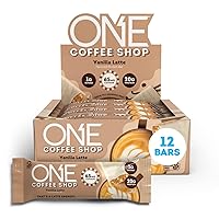 ONE Protein Bars Smores Gluten Free with 20g Protein 12 Count & Coffee Shop Protein Bars Vanilla Latte with 20g Protein 12 Count