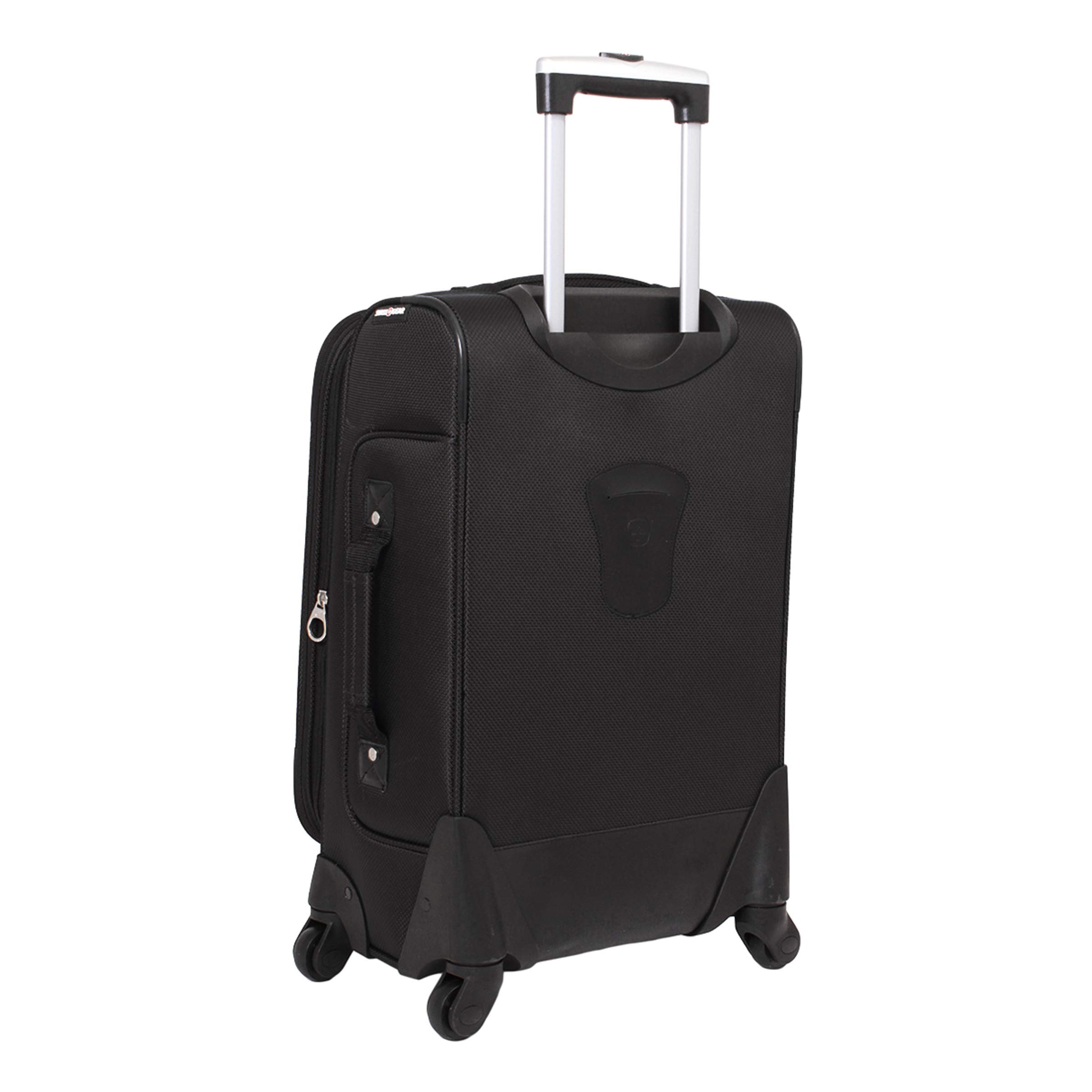 SwissGear Sion Softside Expandable Roller Luggage, Black, Carry-On 21-Inch