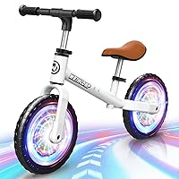 Balance Bike 2 Year Old, Toddler Toys 2 3 4 5 Year Old Boy Toys Toddler Balance Bike Birthday Gifts for 2-5 Year Old Boy Girl Baby Colorful Lighting Balance Bike for Toddlers