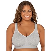 Fit for Me Women's Plus-Size Wireless Cotton Bra, Available in Multi Packs!