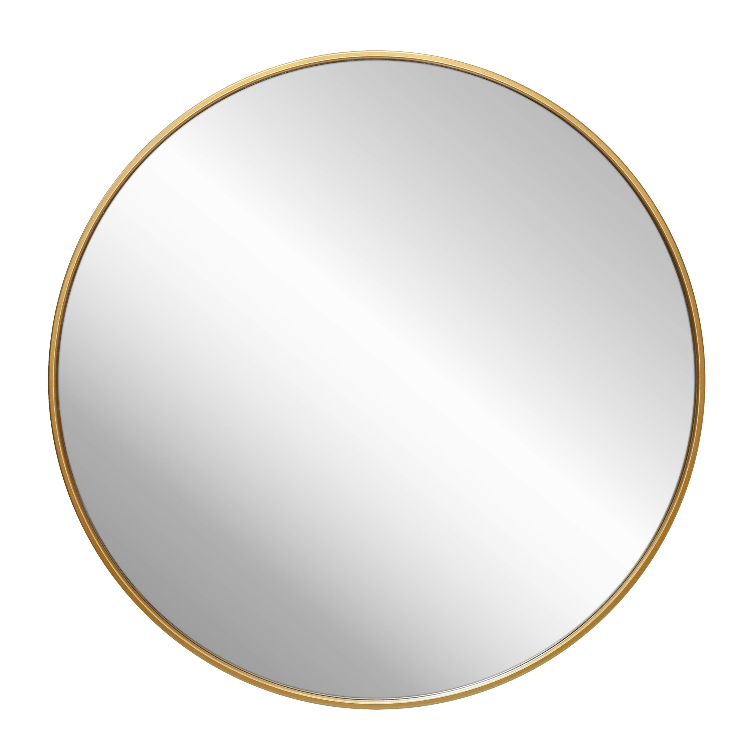 Gold Circle Wall Mirror 30 Inch Round Wall Mirror for Entryways, Washrooms, Living Rooms and More (Gold, 30")