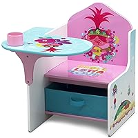 Chair Desk with Storage Bin - Ideal for Arts & Crafts, Snack Time, Homeschooling, Homework & More - Greenguard Gold Certified, Trolls World Tour