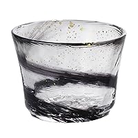 ADERIA Tsugaru Vidro F49787 Night Wind Cup, 2.4 fl oz (65 ml), Made in Japan, Japanese Sake, Glass, Cold Sake, Sake Bottle, Guinokuchi, Guinomi, Drinking, Stylish, Gift, Gift, Celebration, Father's