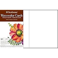 Strathmore Watercolor Cards, 5x6.875 inches, 50 Pack, Envelopes Included - Blank Greeting Cards for Weddings, Events, Birthdays