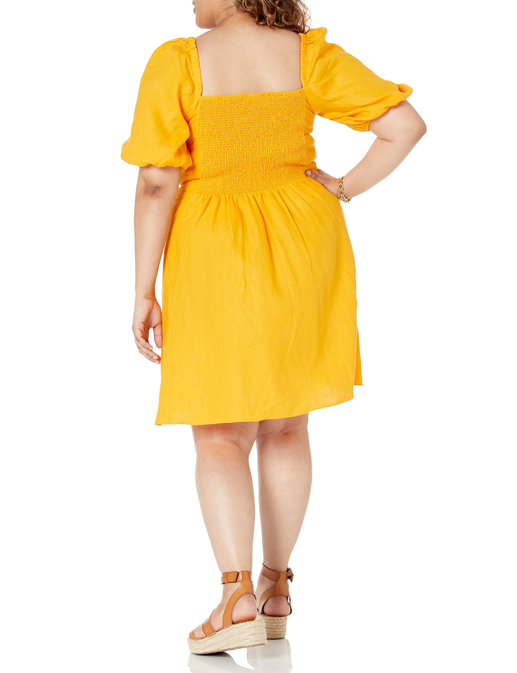 The Drop Women's Nala Twist Front Linen Mini Dress