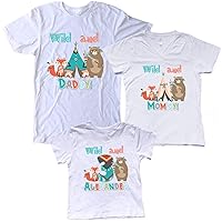 Wild Woodland Personalized Birthday Boy Set Dad-Mom-Son Shirts
