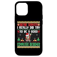 iPhone 14 Santa Try to Be a Good Computer Designer - Funny Christmas Case