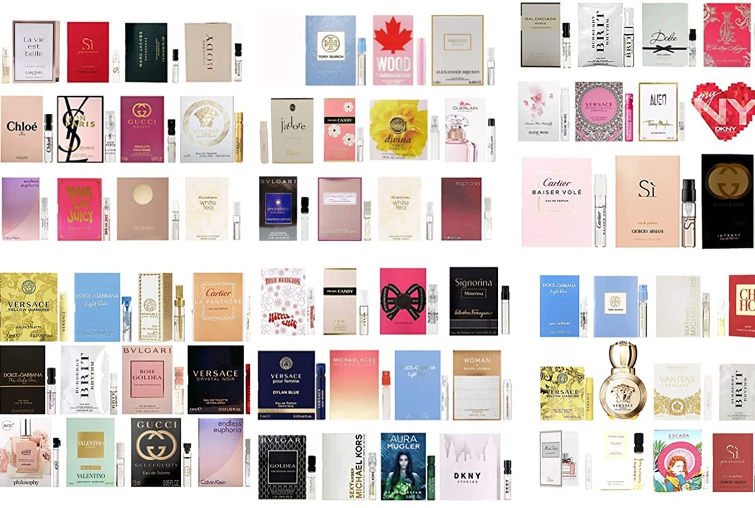 PureScents Women's Designer Fragrance sampler set - 10 Designer Perfume Vials