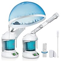 DENFANY Hair Steamer, 2 in 1 Hair and Face Steamer for Natural Hair with UV Ozone, Face Steamer Hair Humidifier Moisturising Hydration System Sprayer for Personal Care Use at Home and Salon