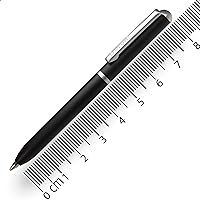 Online mini twist ballpoint pen Black with metal clip standard pen refill small pens for the purse 8 cm length, fits into wallets & small bags biro with black writing color
