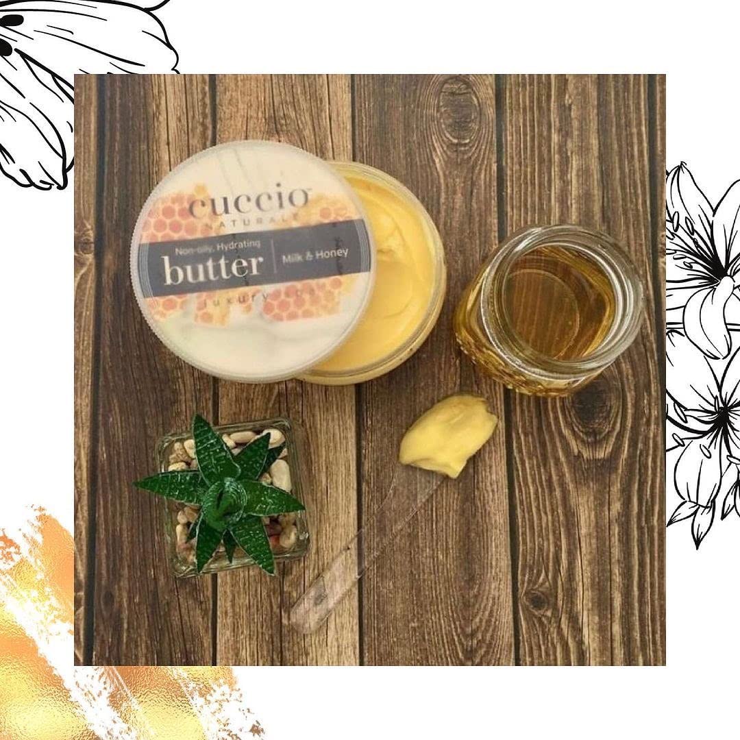 Cuccio Naturale Butter Blends - Ultra-Moisturizing, Renewing, Smoothing Scented Body Cream - Deep Hydration For Dry Skin Repair - Made With Natural Ingredients - Milk & Honey - 8 Oz