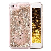 Case for iPhone 6 Plus,Quicksand Moving Stars Bling Glitter Sparkle Dynamic Floating Liquid Glitter Case for Apple iPhone 6 Plus/iPhone 6s Plus(A Gold)