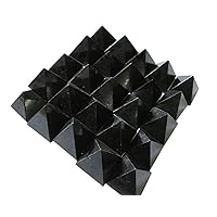 Beautiful Lot of 10 Black Tourmaline Gemstone Pyramids Crystal Reiki Vaastu Healing