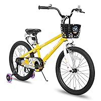 JOYSTAR Pluto Kids Bike 12 14 16 18 20 Inch Children's Bicycle for Boys Girls Age 3-12 Years, Kids' Bicycles with Light Up Training Wheels, Multiple Colors