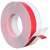 Weather Stripping, Door Draft Stopper Silicone Seal Strip for House and Glass Shower Doors for Collision and Side Gaps of Door and Windows, 20FT(L)，2 in(W)，Transparent