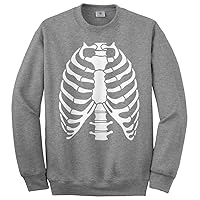 Threadrock Skeleton Rib Cage Halloween Costume Unisex Sweatshirt