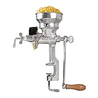 Victoria Manual Low-Hopper Grain Grinder, Made in Colombia, Silver