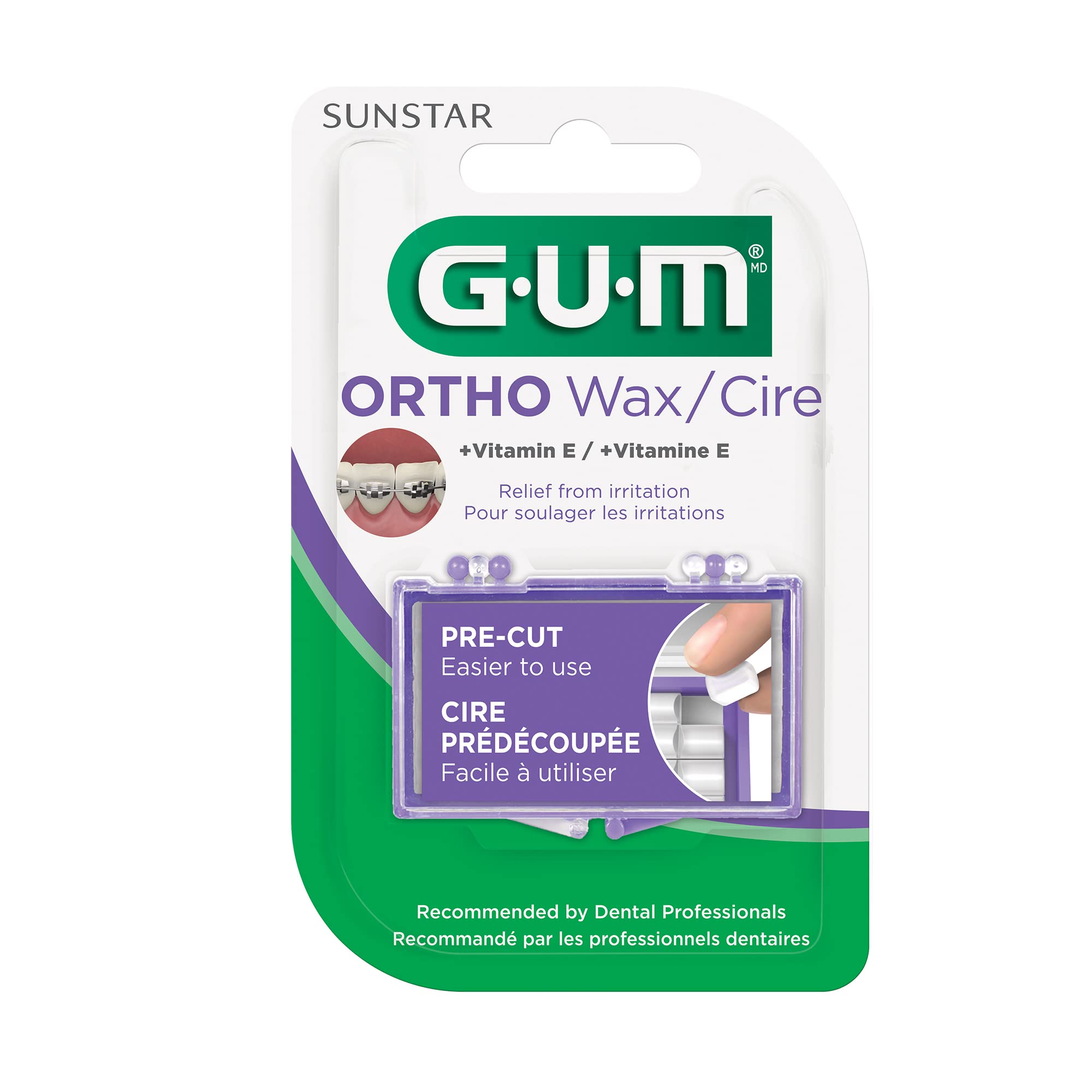 GUM - 723RQC Orthodontic Wax with Vitamin E and Aloe Vera, For Braces, Wires & Partial Dentures