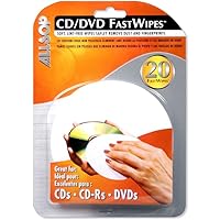 Allsop CD and DVD FastWipes, lint-free wipes for cleaning DVD, CD, PS1, PS2, XBOX & XBOX 360 Discs